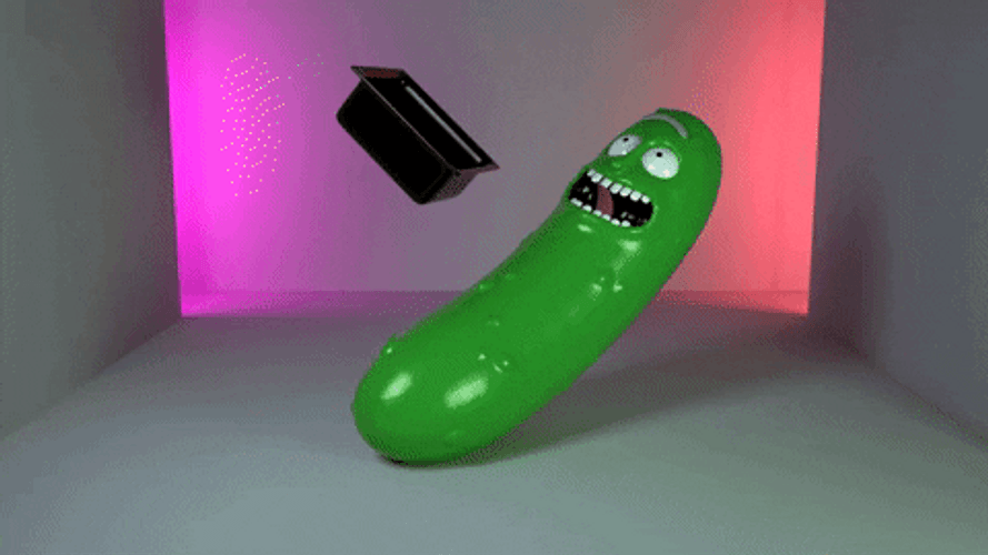Red Paint On Pickle GIF
