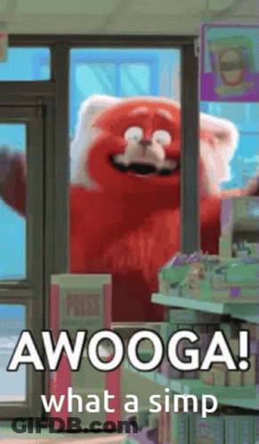 Red Panda Awooga What A Simp GIF