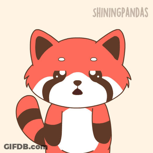 Red Panda Cartoon Phew GIF