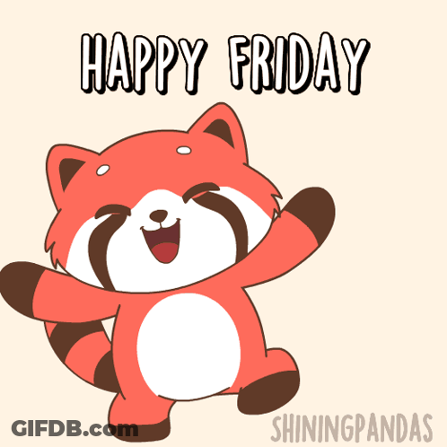 Red Panda Happy Friday GIF
