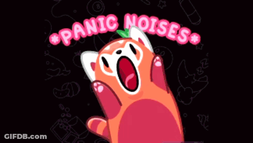 Red Panda Panic Noises GIF