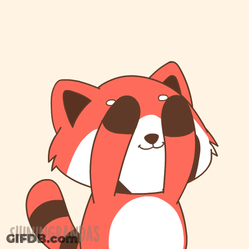 Red Panda Saying Thank You With Rainbow GIF