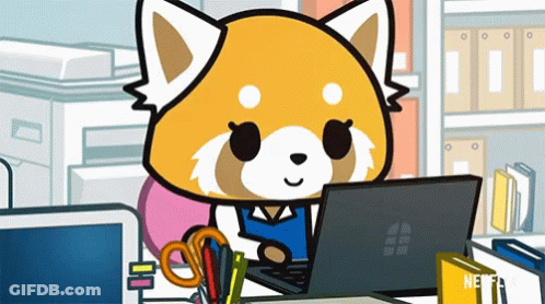 Red Panda Using Laptop GIF