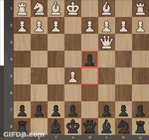 Red Pawn On Chess Board GIF