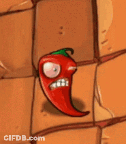 Red Pepper With Arrow In Center GIF