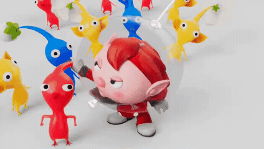 Red Pikmin Being Thrown GIF