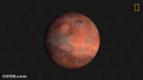 Red Planet With National Geographic Logo GIF