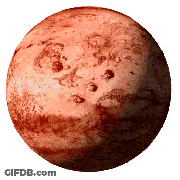 Red Planet With Spots GIF