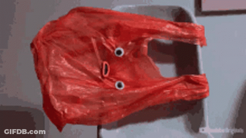 Red Plastic Bag With Holes GIF
