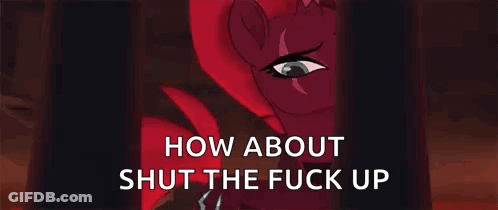 Red Pony How About Shut The Fuck Up GIF
