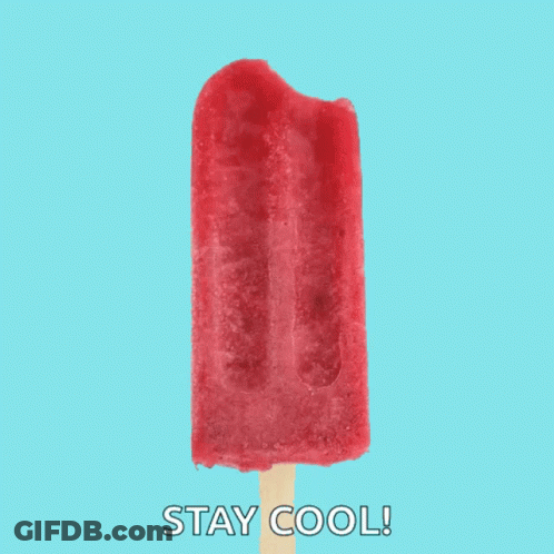 Red Popsicle With Bite Stay Cool GIF