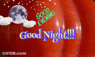 Red Pumpkin Saying Good Evening And Good Night GIF