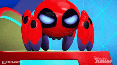 Red Purple Spider On Red Object GIF