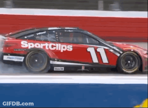 Red Race Car Number 11 Drifting GIF