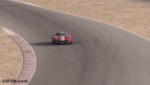 Red Race Car With White Stripes GIF