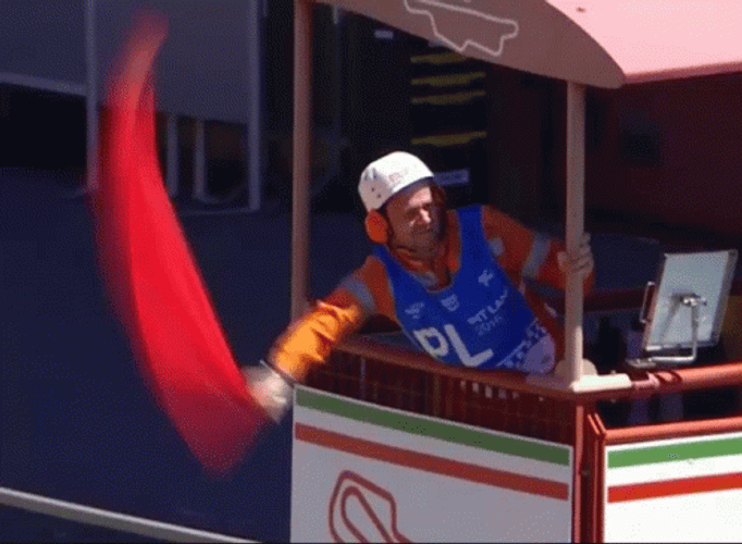 Red Racing Flag Waving Flag GIF