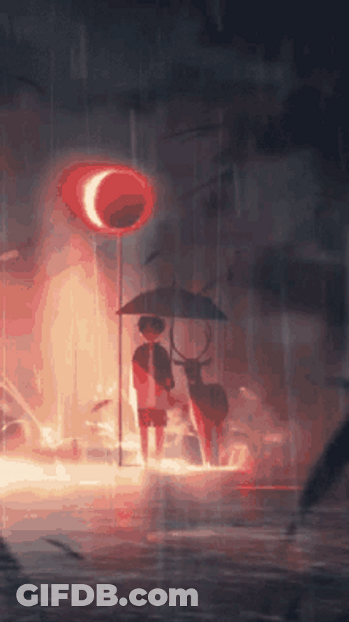 Red Rain Aesthetic Wallpaper GIF