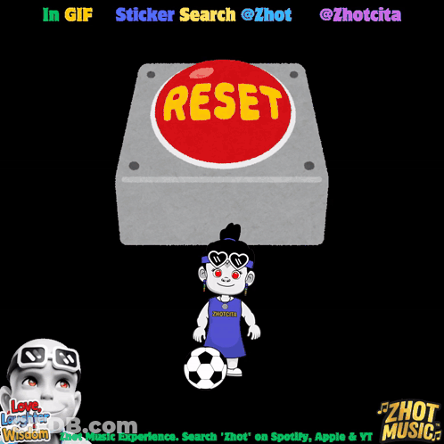 Red Reset Button On Gray Square GIF