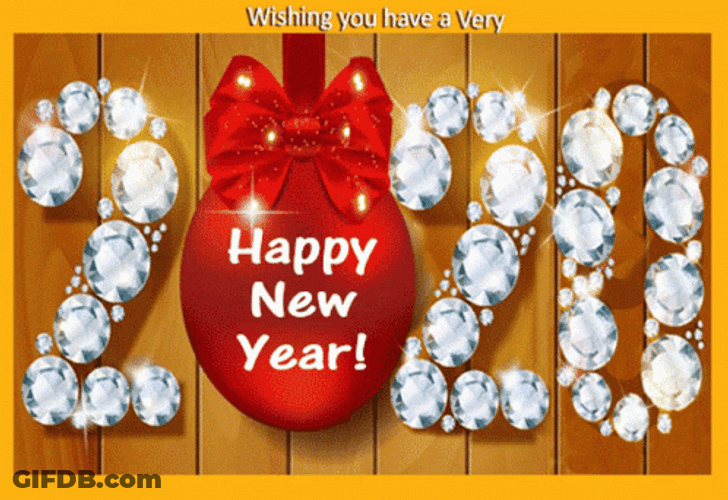 Red Ribbon Happy New Year Animated GIF
