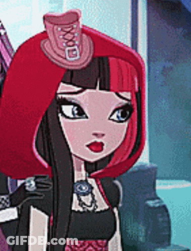 Red Riding Hood Ever After High Wearing Red Hat GIF