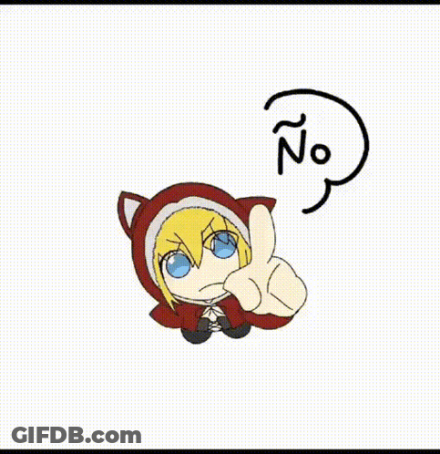 Red Riding Hood Thumbs Down Saying No GIF