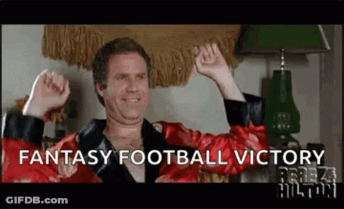 Red Robe Man Raising Arms Fantasy Football Victory GIF