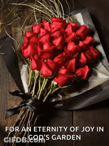 Red Rose Bouquet For Eternity Of Joy GIF