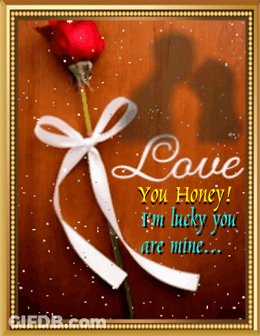 Red Rose Saying Love You Honey GIF