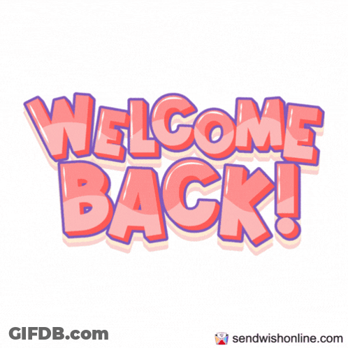 Red Rose With Bow Welcome Back GIF