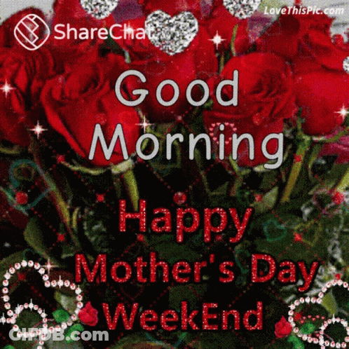 Red Roses Bouquet Good Morning Happy Mother's Day GIF