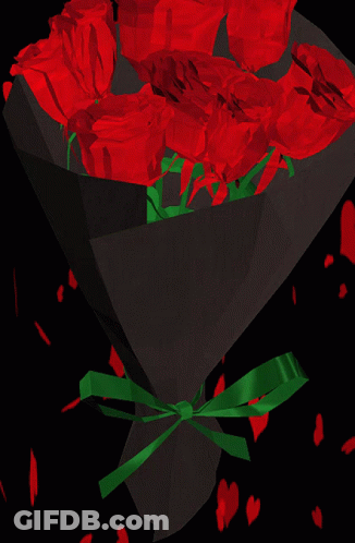 Red Roses Bouquet Happy Valentine's GIF