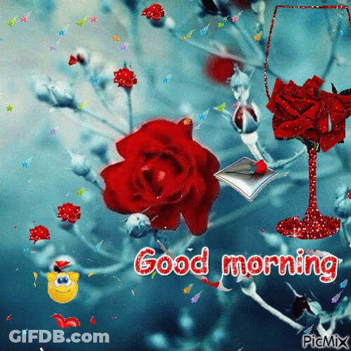 Red Roses Good Morning GIF