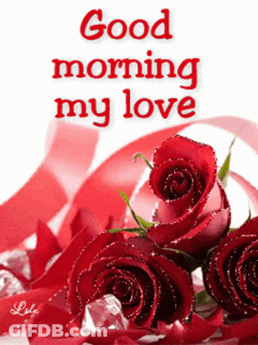 Red Roses Good Morning My Love GIF