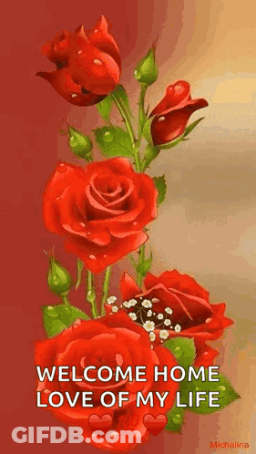 Red Roses Welcome Home Love GIF