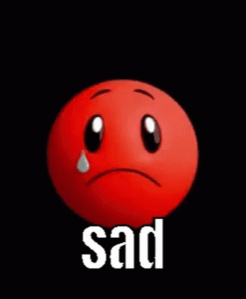 Red Sad Crying Emoji GIF