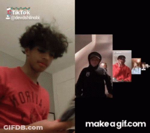 Red Shirt Man Beside Black Shirt Man GIF