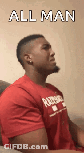 Red Shirt Man Eyes Closed All Man GIF