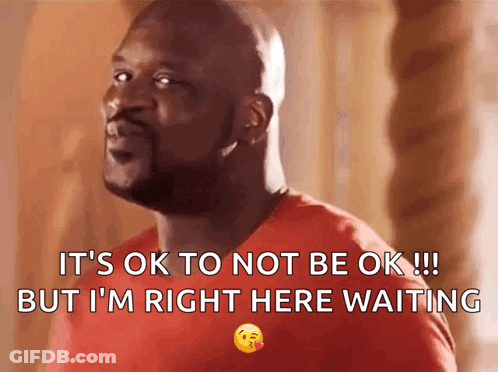 Red Shirt Man It's Ok Not Be Ok GIF