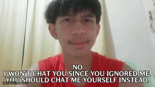 Red Shirt Man No I Won't Chat You GIF