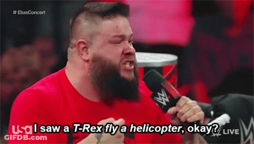 Red Shirt Man Says USA I Saw T-Rex GIF
