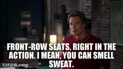Red Shirt Man Says You Can Smell Sweat GIF