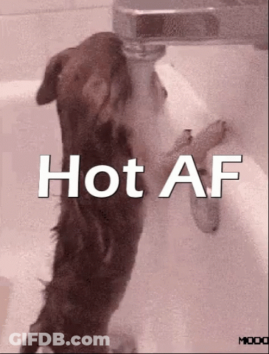 Red Shirt Man Smiling Yeah You Know It's Hot Too GIF