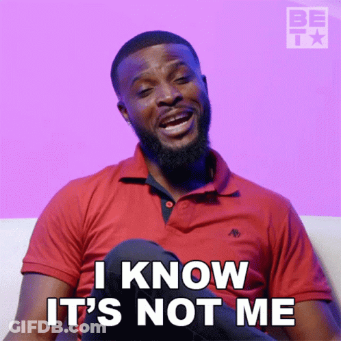 Red Shirt Says I Know It's Not Me GIF