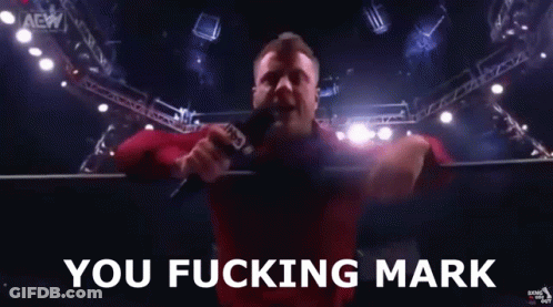 Red Shirt Wrestler Says You Fucking Mark GIF