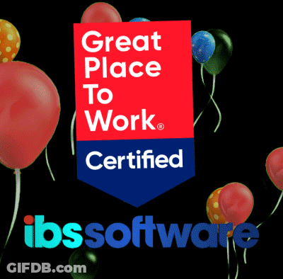 Red Sign Great Place To Work Certified IBS Software GIF
