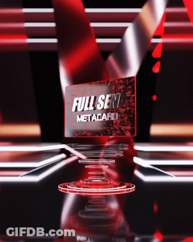 Red Sign Saying Full Sent Metacard GIF