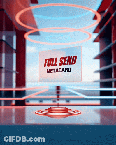 Red Sign Saying Full Sent Metacard GIF