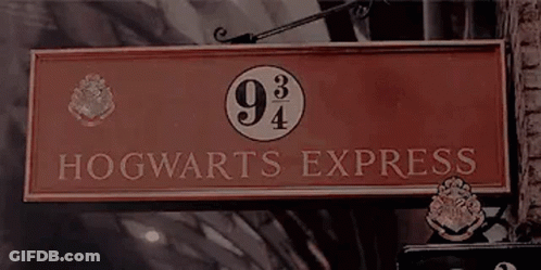 Red Sign Saying Hogwarts Express GIF