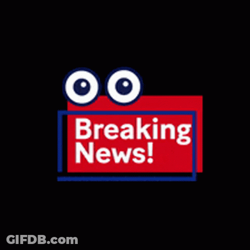 Red Sign With Two Eyes Breaking News GIF