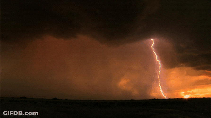 Red Skies On Thundestorm GIF